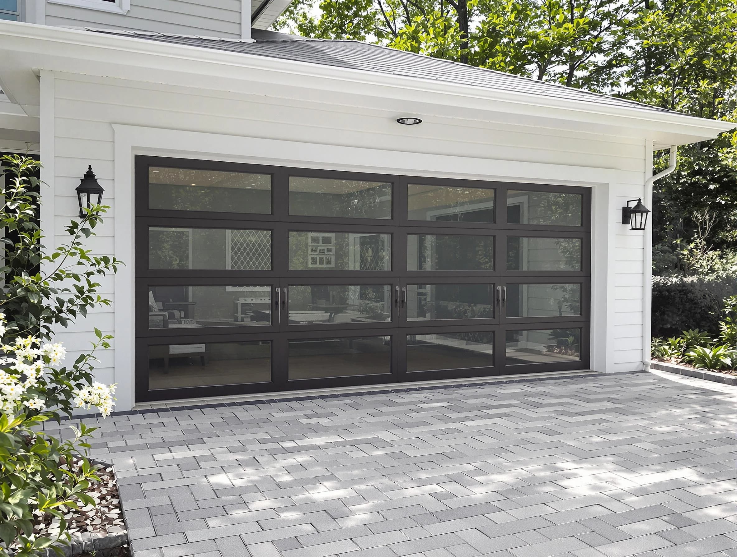 Norcross Garage Door Repair design specialist presenting custom garage door options to Norcross homeowner
