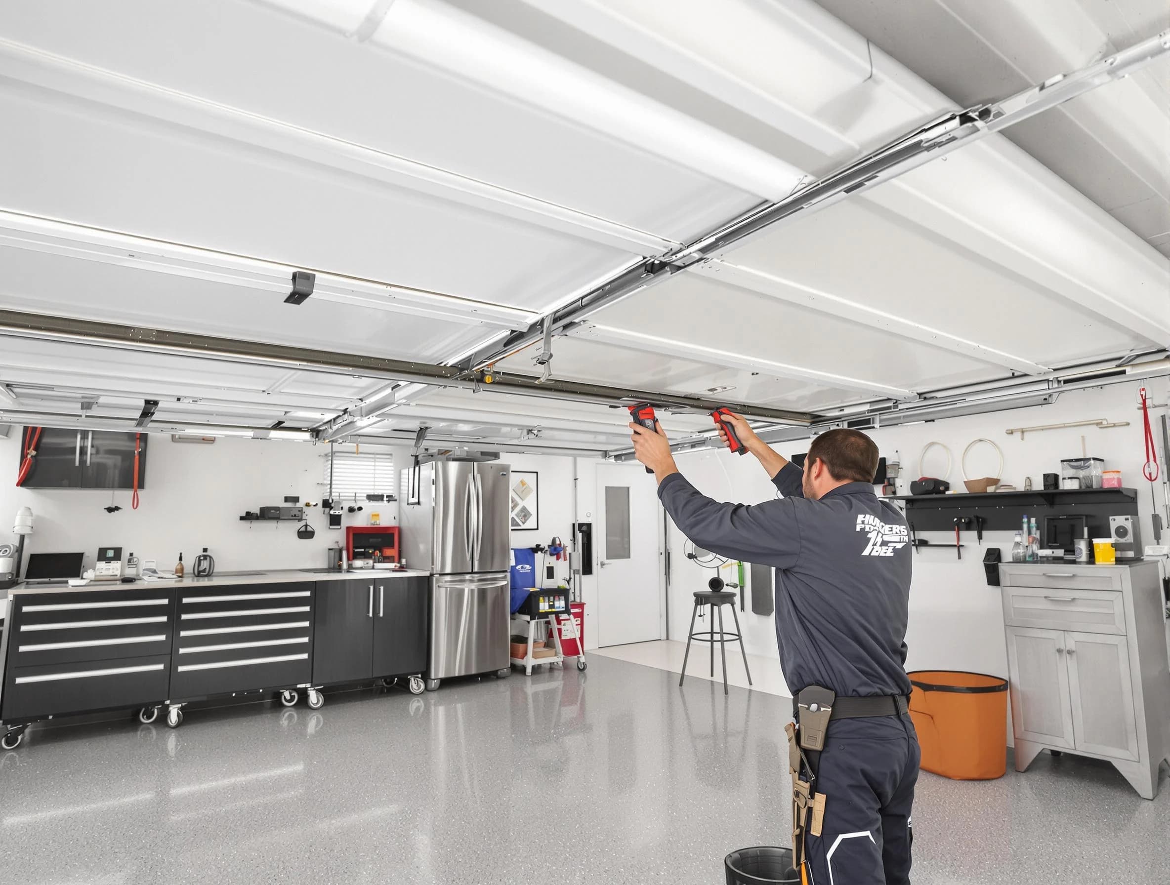 Overhead garage door repair service by Norcross Garage Door Repair in Norcross