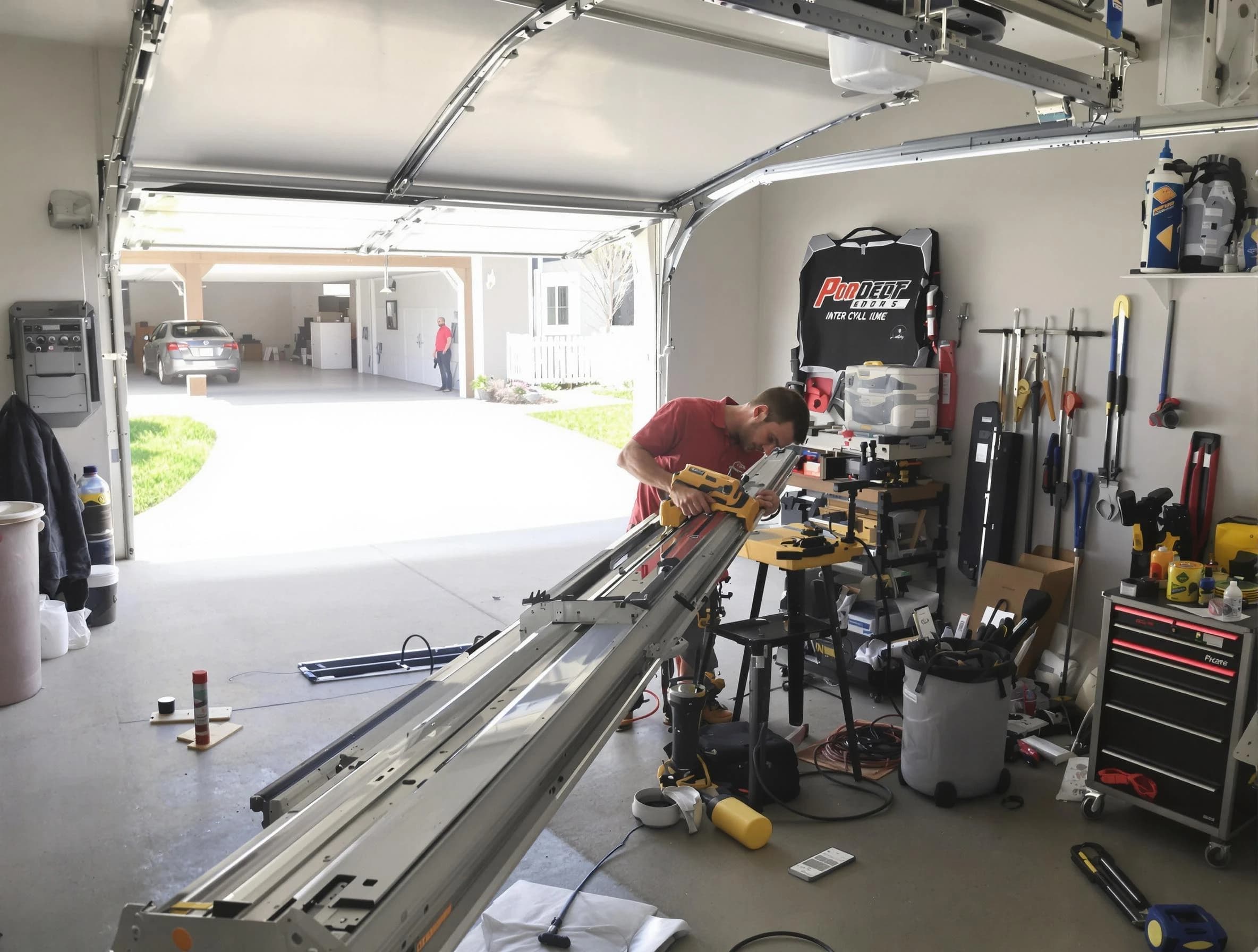 Norcross Garage Door Repair expert performing track repair in Norcross