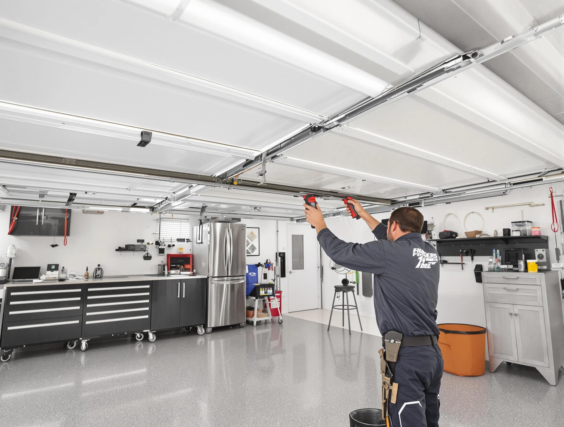 Overhead garage door repair service by Norcross Garage Door Repair in Norcross