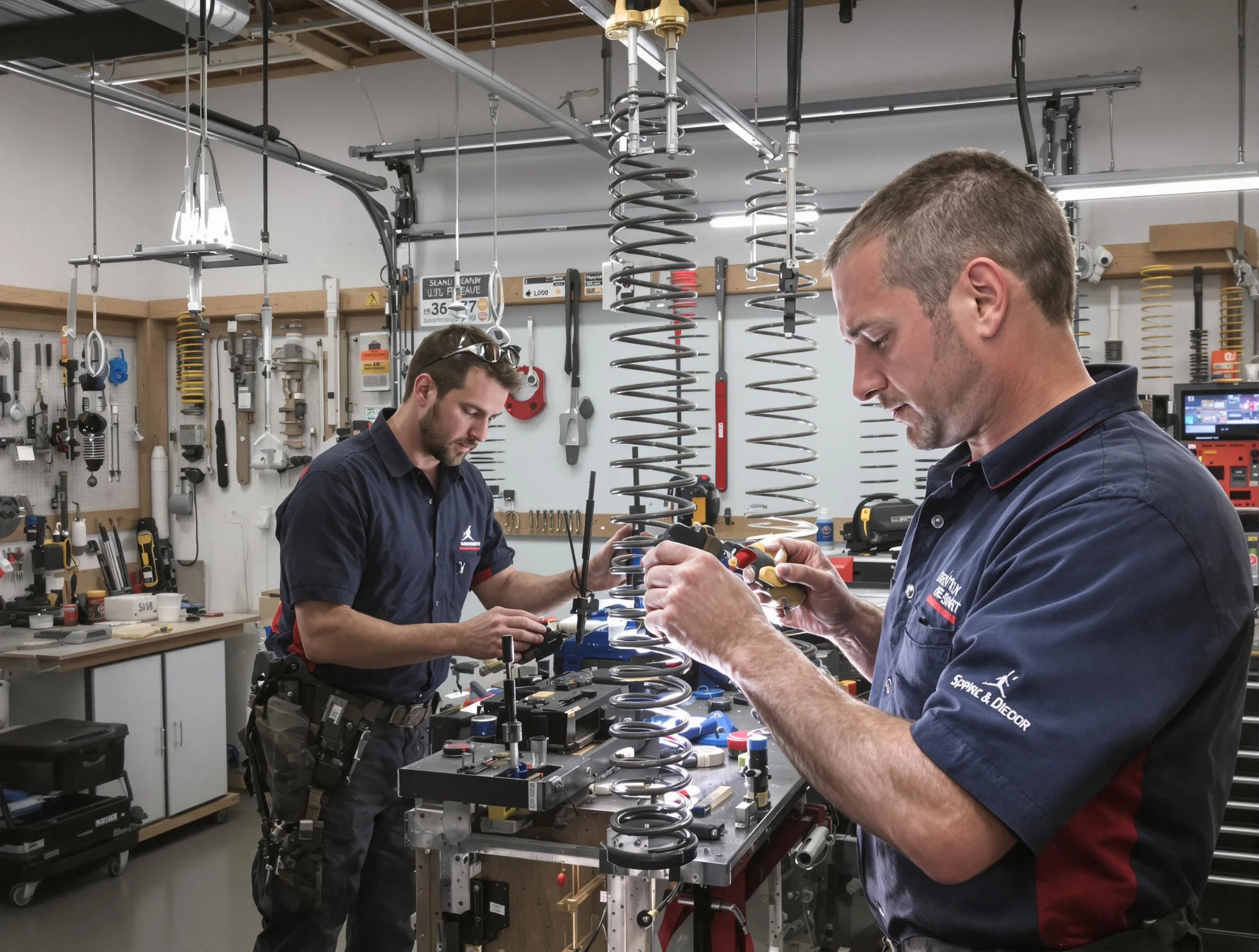 Garage door spring repair service by Norcross Garage Door Repair in Norcross