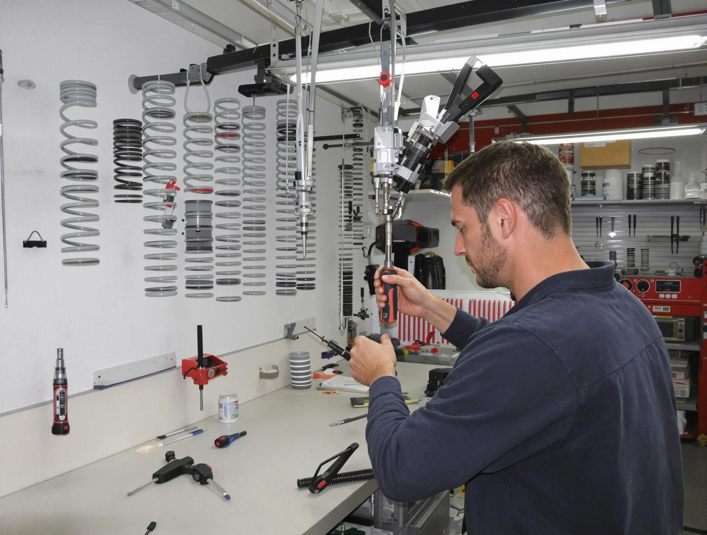 Norcross Garage Door Repair safety certified technician performing precision spring replacement in Norcross